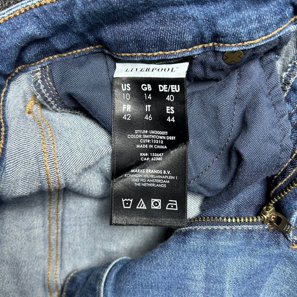 Liverpool The Skinny Distressed Jeans Blue Smithtown Dest Womens Size 10/30 - Picture 8 of 8